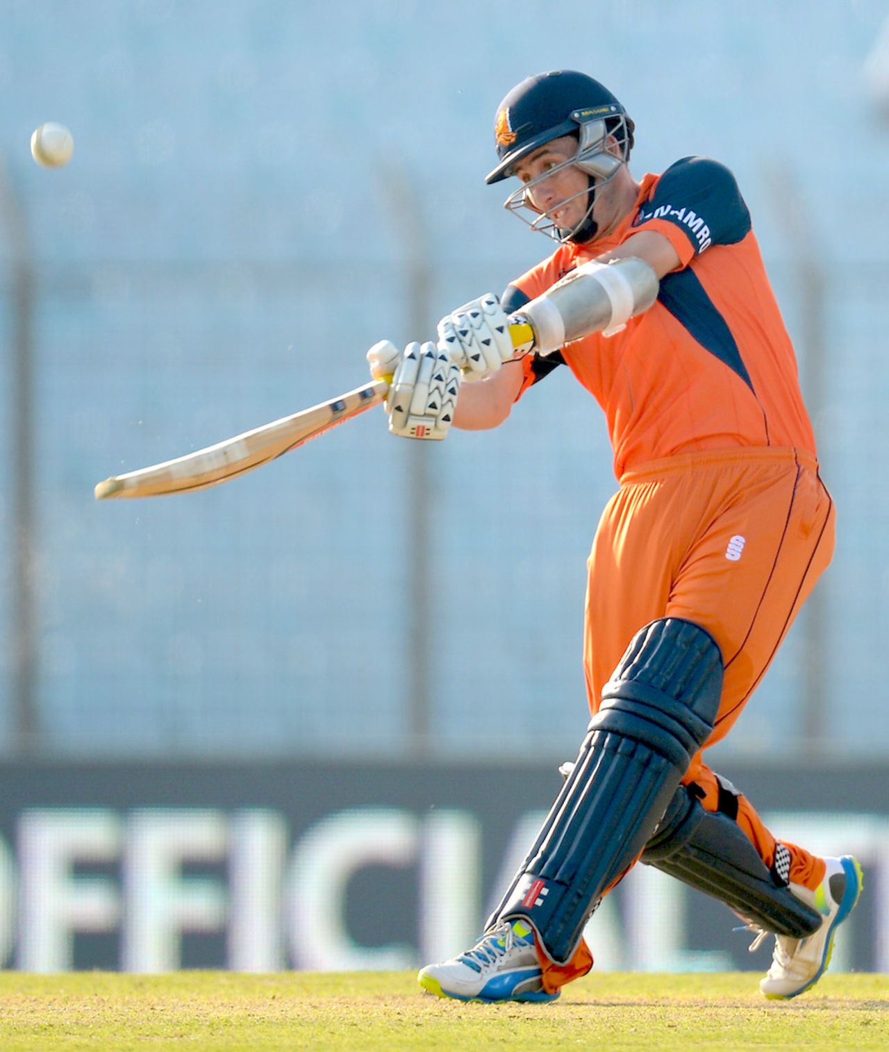 Tom Cooper cleared the fence twice in his 23-ball 40, Netherlands v New Zealand, World T20, Group 1, Chittagong, March 29, 2014