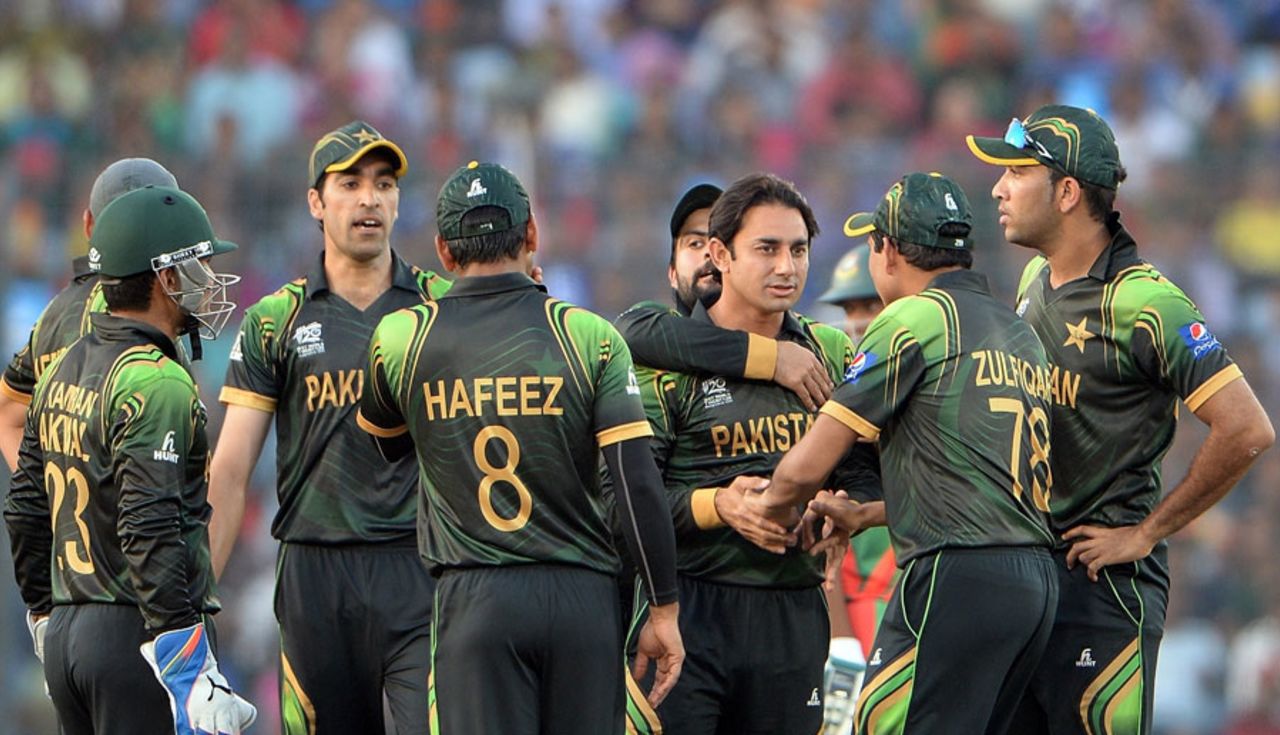 Saeed Ajmal picked up two wickets, Bangladesh v Pakistan, World Twenty20, Group 2, Mirpur, March 30, 2014