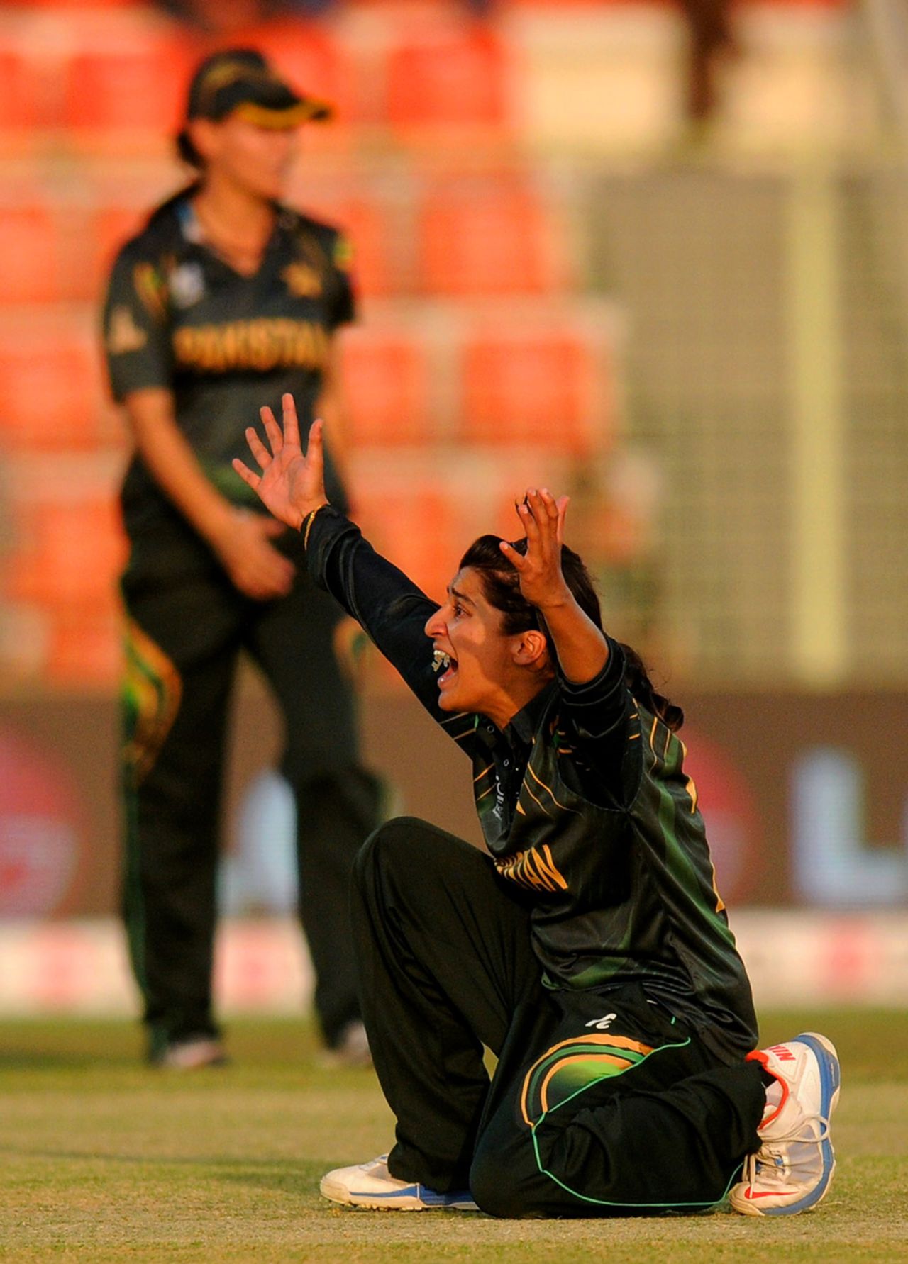 Asmavia Iqbal appeals, Ireland v Pakistan, Women's World T20, Group A, Sylhet, March 31, 2014