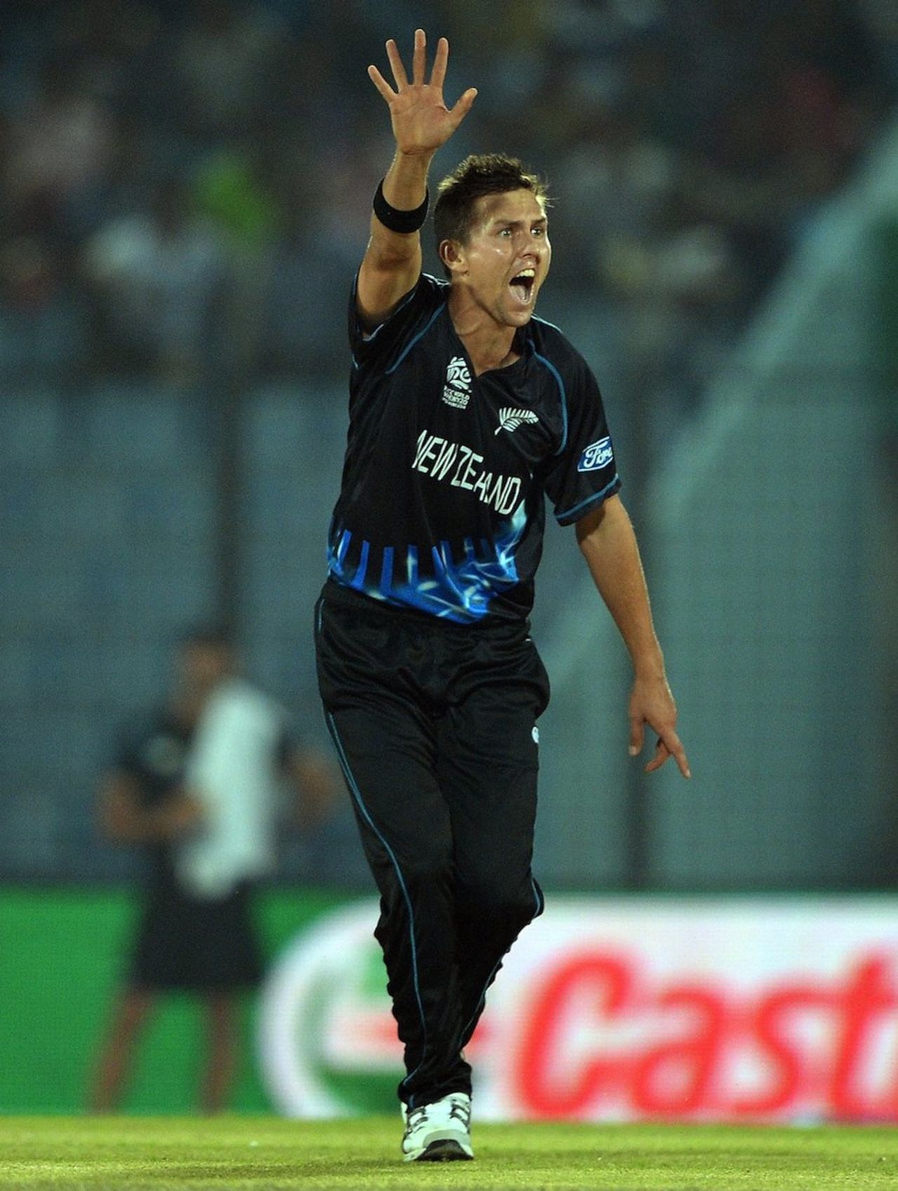 Trent Boult appeals for a wicket, New Zealand v Sri Lanka, World T20, Group 1, Chittagong, March 31, 2014