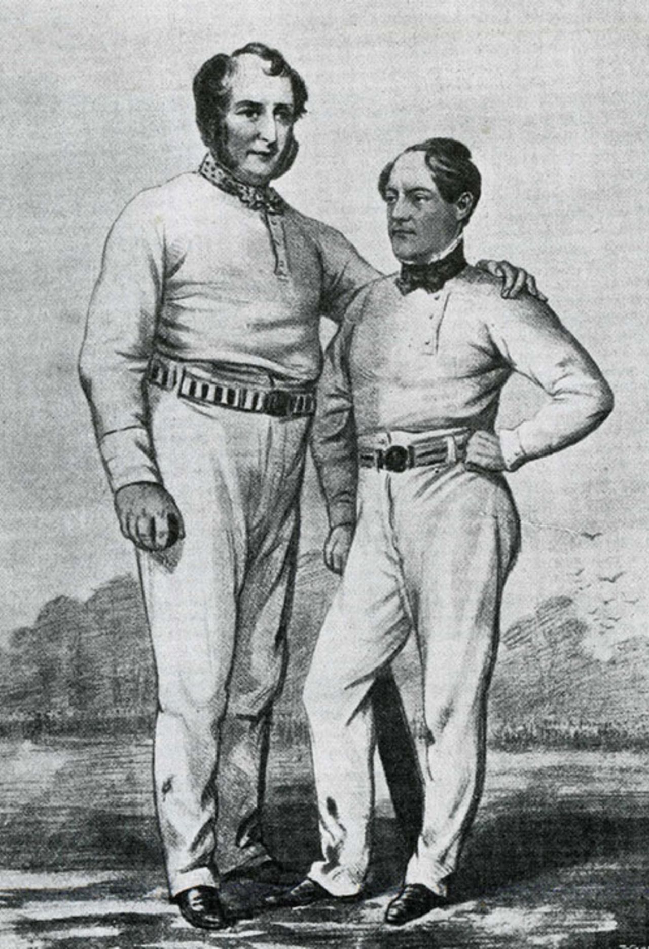 Alfred Mynn and Nicholas Felix, who contested the last of the great single-wicket matches in 1846. Mynn won both games, at Lord's and then Bromley
