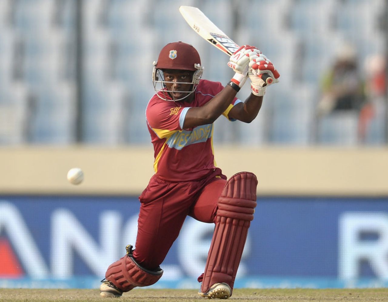 Deandra Dottin top scored with 40 but couldn't take West Indies over the line, Australia v West Indies, Women's World T20, 1st semi-final, Mirpur, April 3, 2014