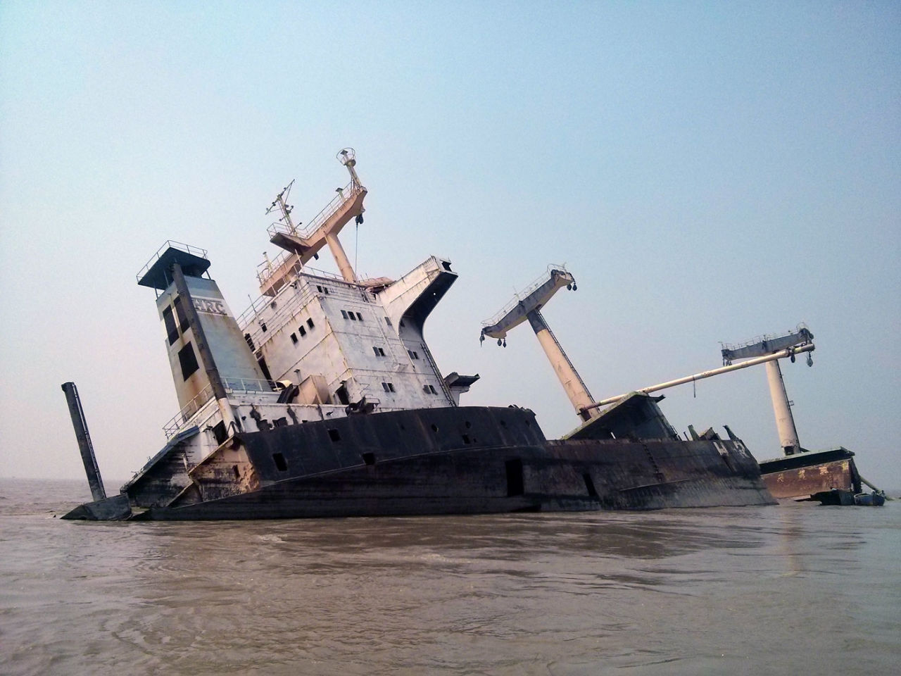 A ship in Chittagong's ship-breaking yard