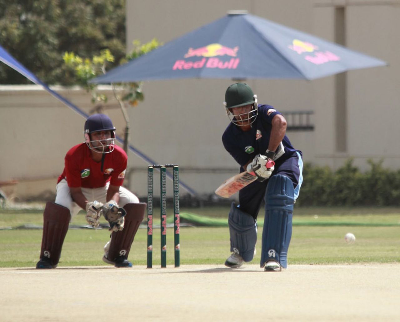 Punjab University Lahore made 123 for 7 in their innings, Punjab University Lahore v University of Sargodha, Red Bull Campus Cricket National Finals (Pakistan), 2014, Karachi, April 7, 2014