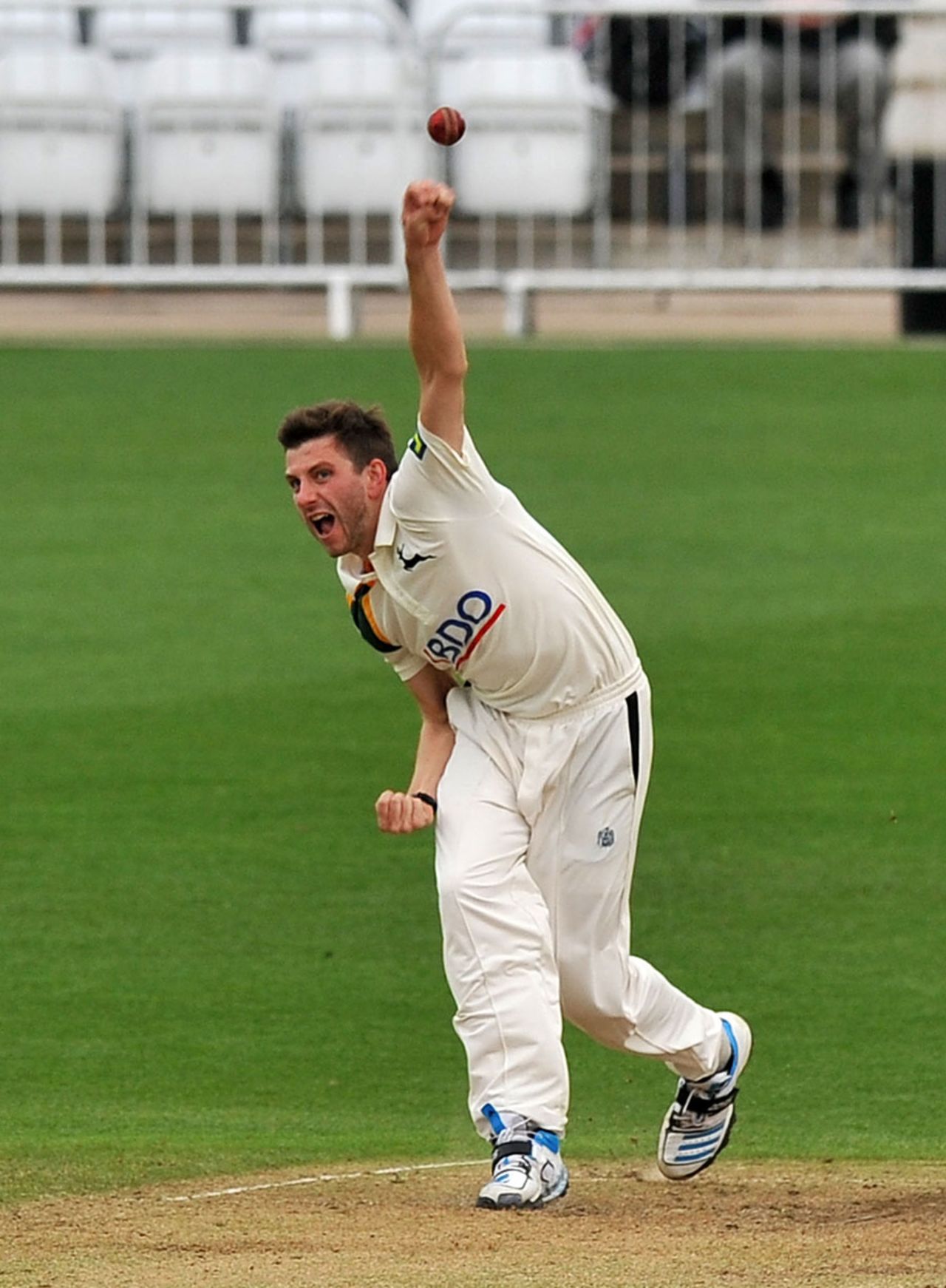 Harry Gurney bowled an excellent new ball spell, Nottinghamshire v Lancashire, County Championship Division One, Trent Bridge, 2nd day, April, 7, 2014