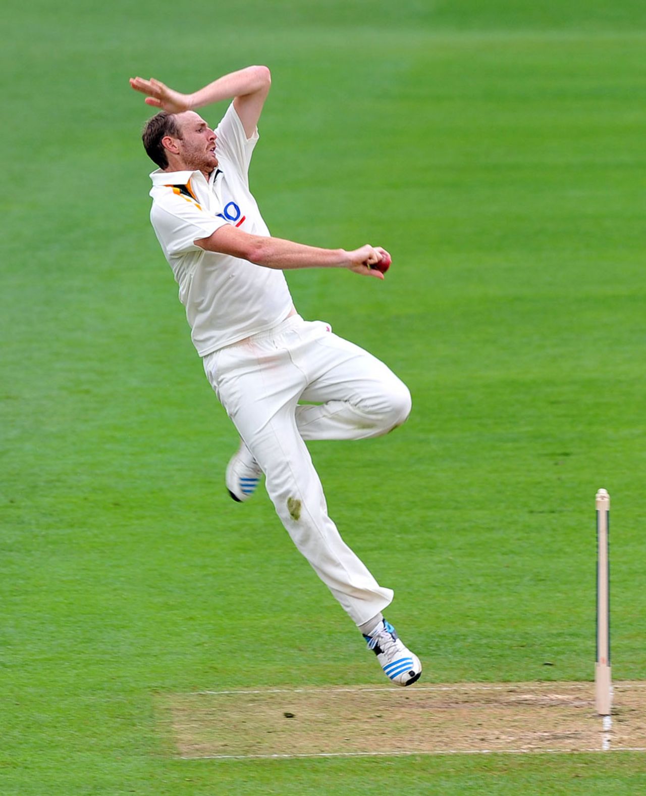 Andy Carter was the third Notts seamer to go at fewer than two runs an over, Nottinghamshire v Lancashire, County Championship Division One, Trent Bridge, 2nd day, April, 7, 2014