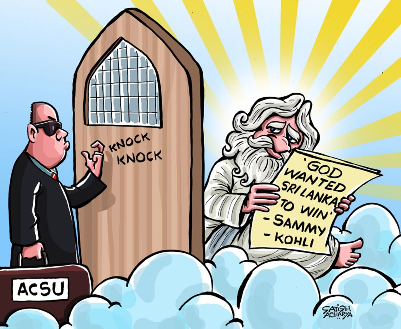 Cartoon: Hand of god
