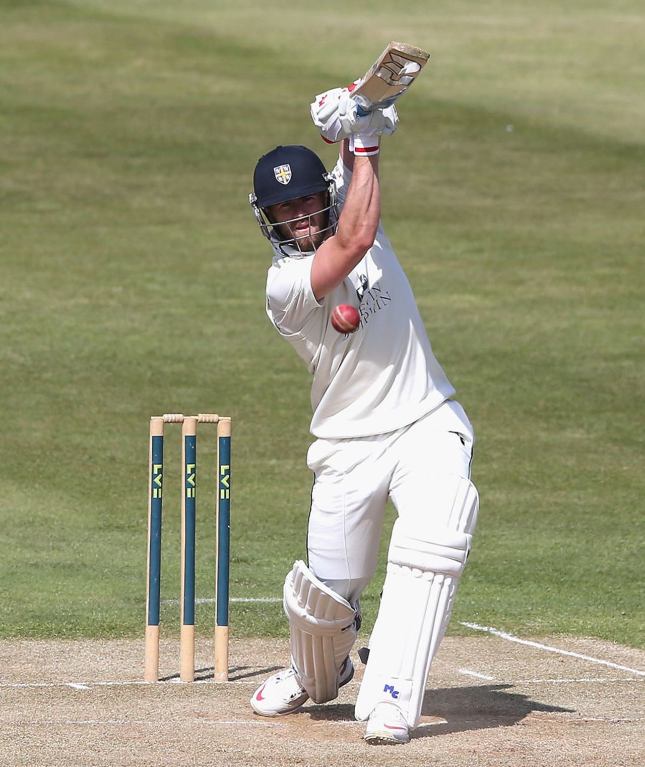 Jamie Harrison made an entertaining half-century, Northamptonshire v Durham County Championship Division One, Northampton, 2nd day, April 14, 2014