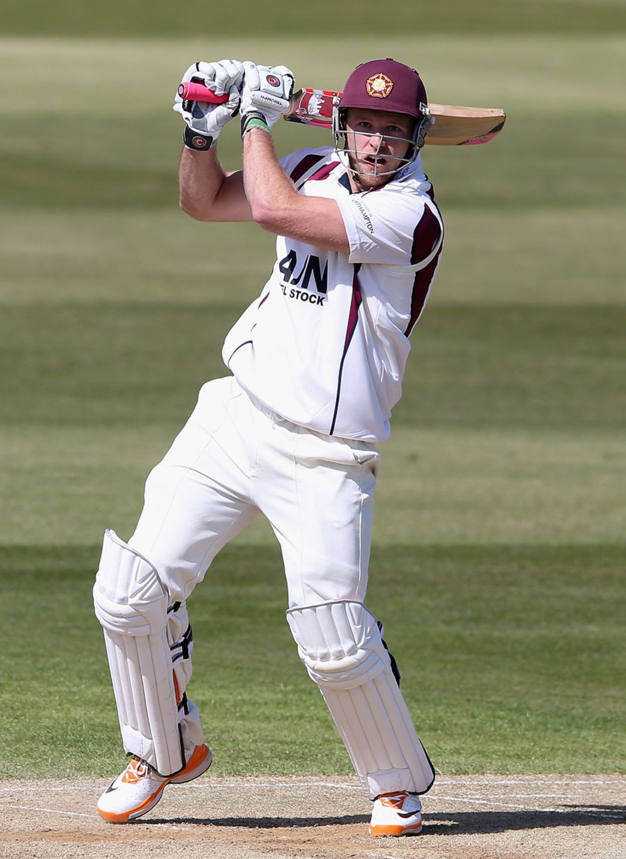 David Willey tried to give Northants a lower-order boost, Northamptonshire v Durham, County Championship Division One, Northampton, 3rd day, April 15, 2014
