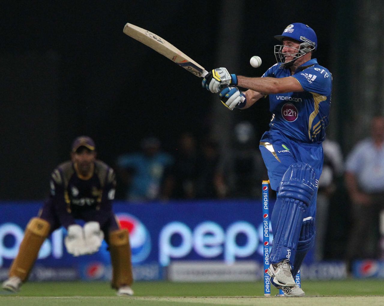 Michael Hussey took 13 balls to score 3, Kolkata Knight Riders v Mumbai Indians, IPL 2014, Abu Dhabi, April 16, 2014