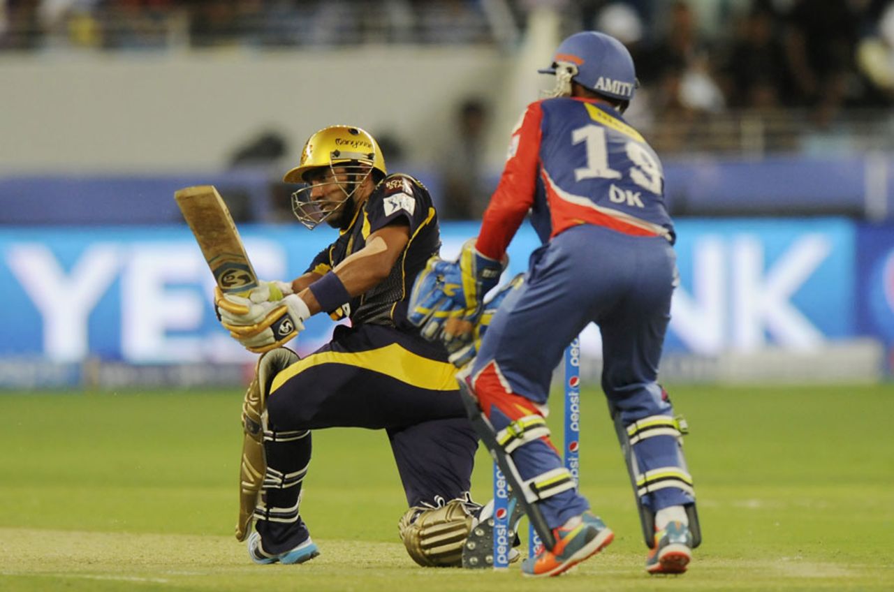 Robin Uthappa struck six fours and a six, Kolkata Knight Riders v Delhi Daredevils, IPL 2014, Dubai