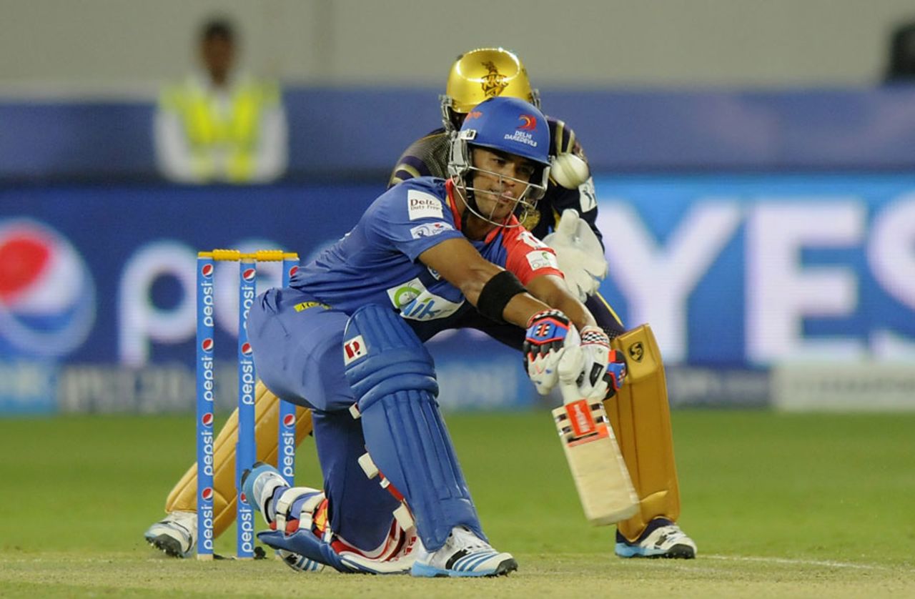 JP Duminy hit a 35-ball 53, Kolkata Knight Riders v Delhi Daredevils, IPL 2014, Dubai