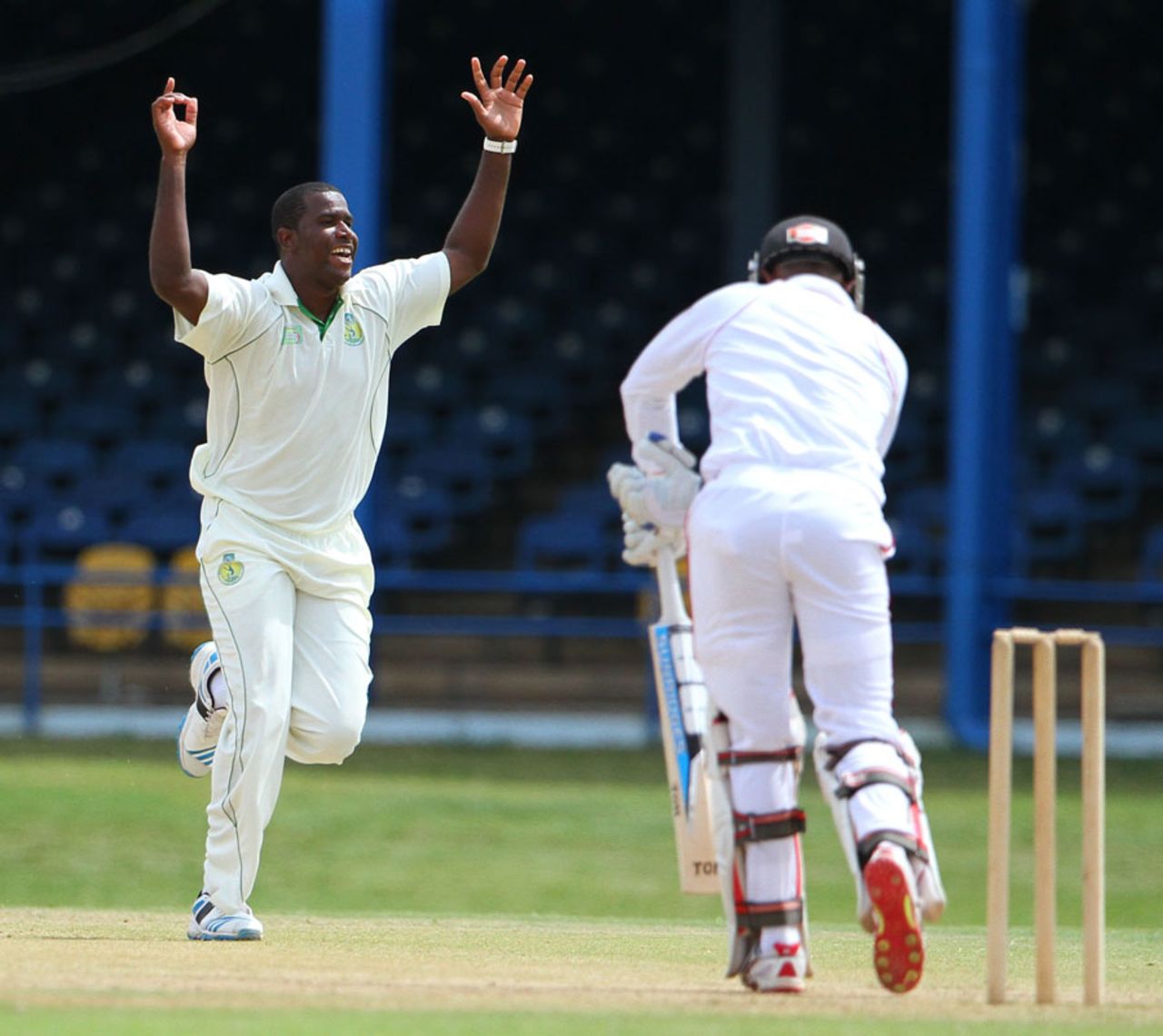 Mervin Mathew picked up 4 for 19, Trinidad & Tobago v Windward Islands, Regional Four Day Competition, semi-final, 2nd day, Port of Spain, April 20, 2014