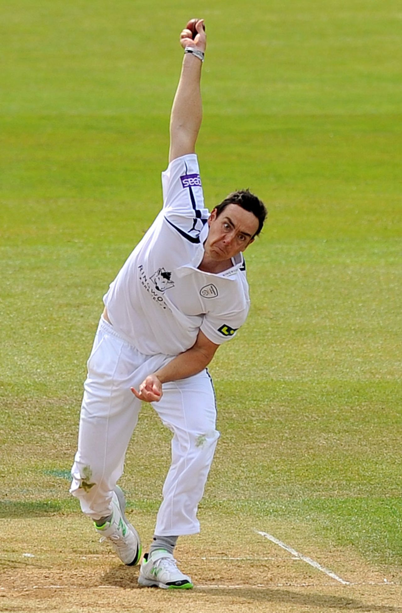 Kyle Abbott picked up 4 for 84, Derbyshire v Hampshire, County Championship, Division Two, Derby, 3rd day, April 22, 2014