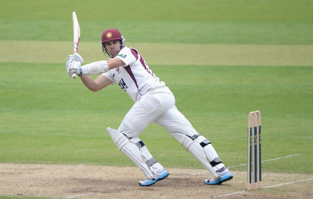 Kyle Coetzer flicks the ball to leg, Yorkshire v Northamptonshire, County Championship, Division One, Headingley, 3rd day, April 22, 2014