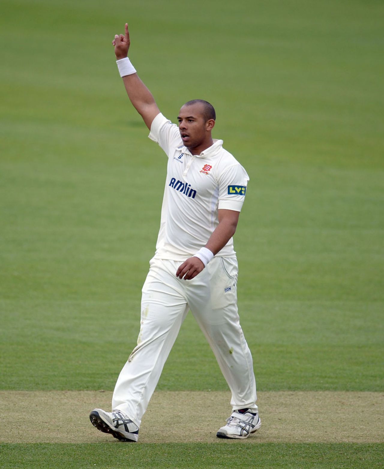 Tymal Mills claimed a couple of late wickets, Surrey v Essex, County Championship, Division Two, The Oval, 3rd day, April 22, 2014