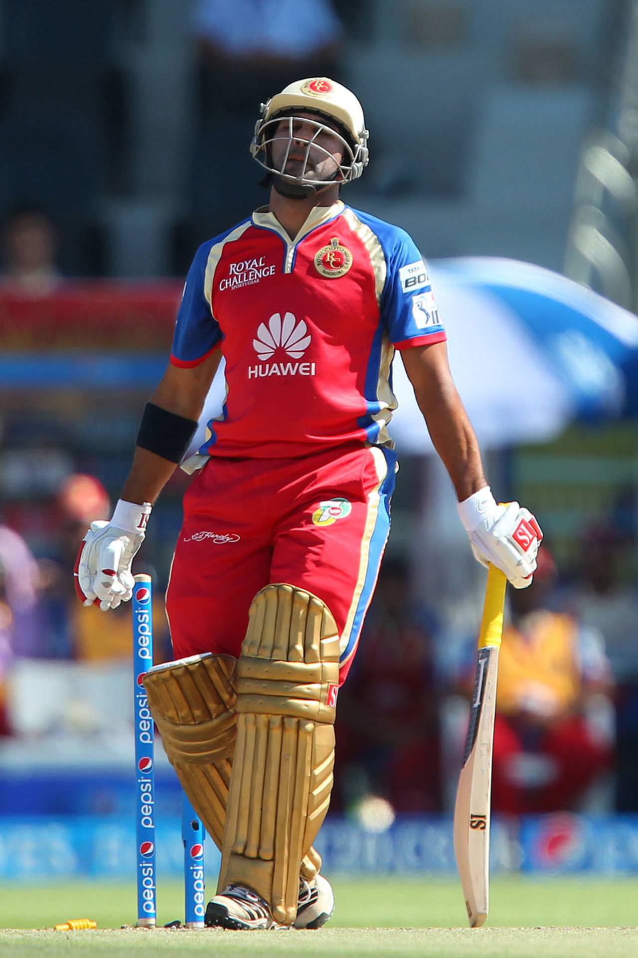 Sachin Rana was bowled by Shane Watson for 3, Royals v Royal Challengers, IPL 2014, Abu Dhabi, April 26, 2014
