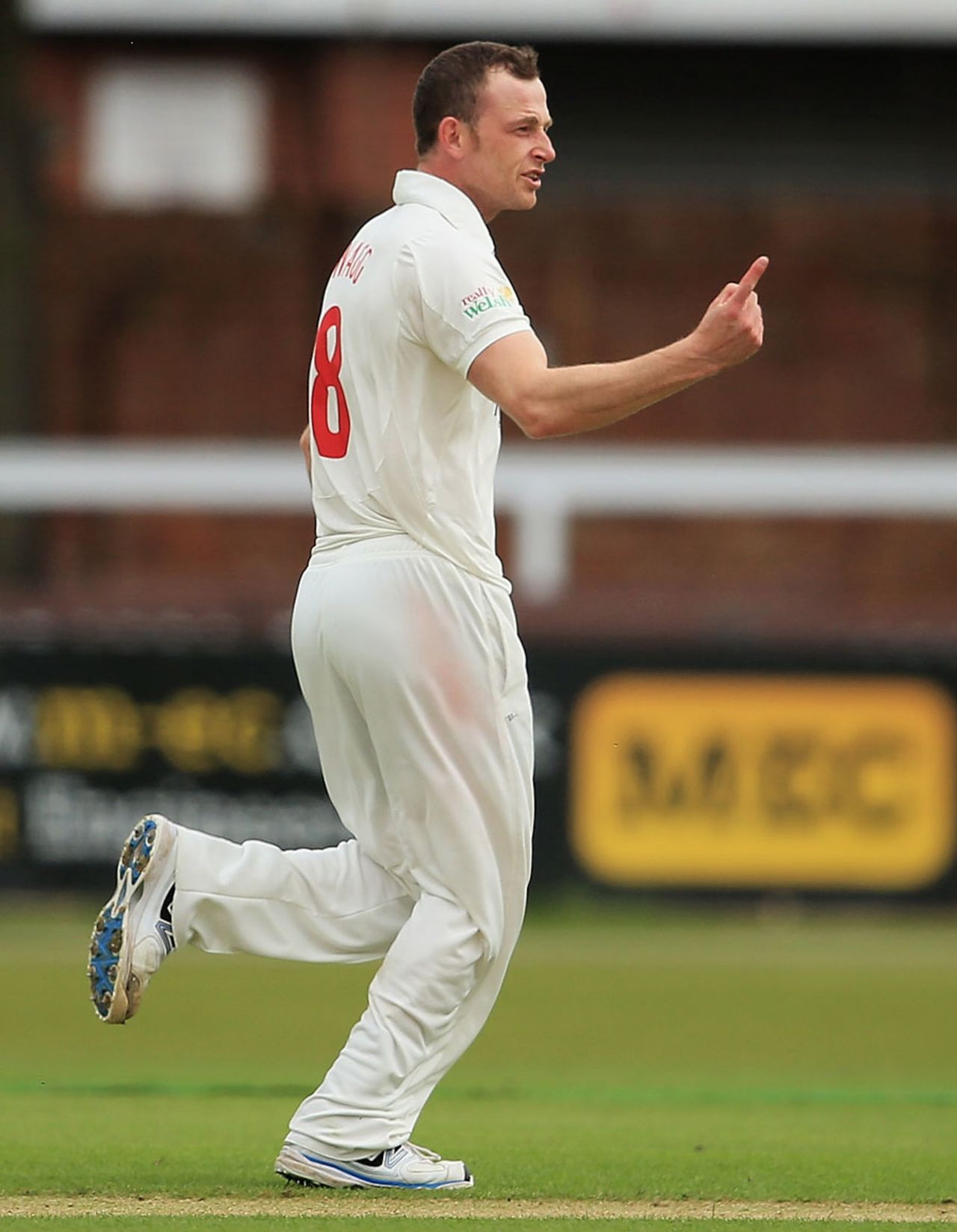 Graham Wagg picked up three quick wickets, Leicestershire v Glamorgan, County Championship, Division Two, Grace Road, April 27, 2014