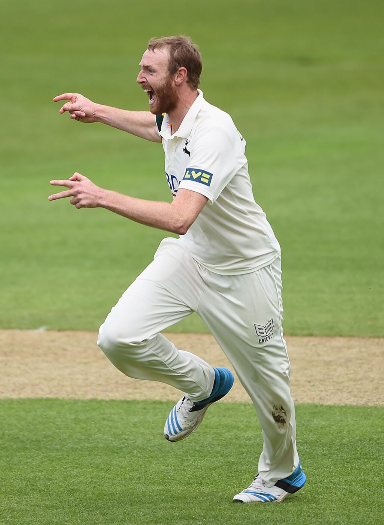 Andy Carter bagged five wickets, Nottinghamshire v Warwickshire, County Championship, Division One, Trent Bridge, April 27, 2014