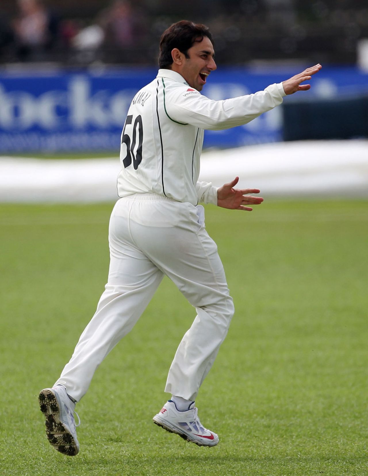 Saeed Ajmal took two wickets in two balls in his first game since arriving, Worcestershire v Derbyshire, County Championship, Division Two, New Road, April 28, 2014