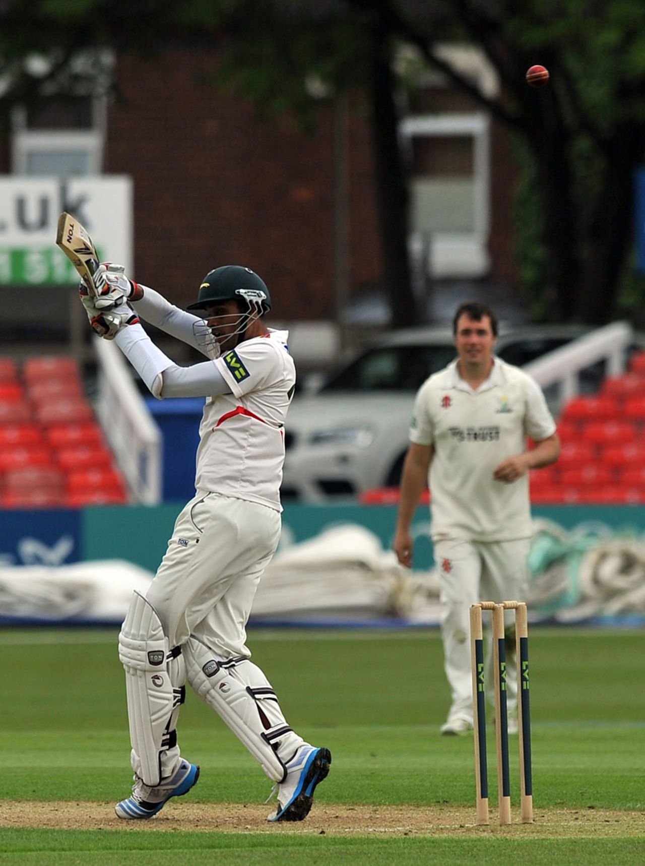 Jigar Naik made an unbeaten 59, Leicestershire v Glamorgan, County Championship, Division Two, Grace Road, April 28, 2014