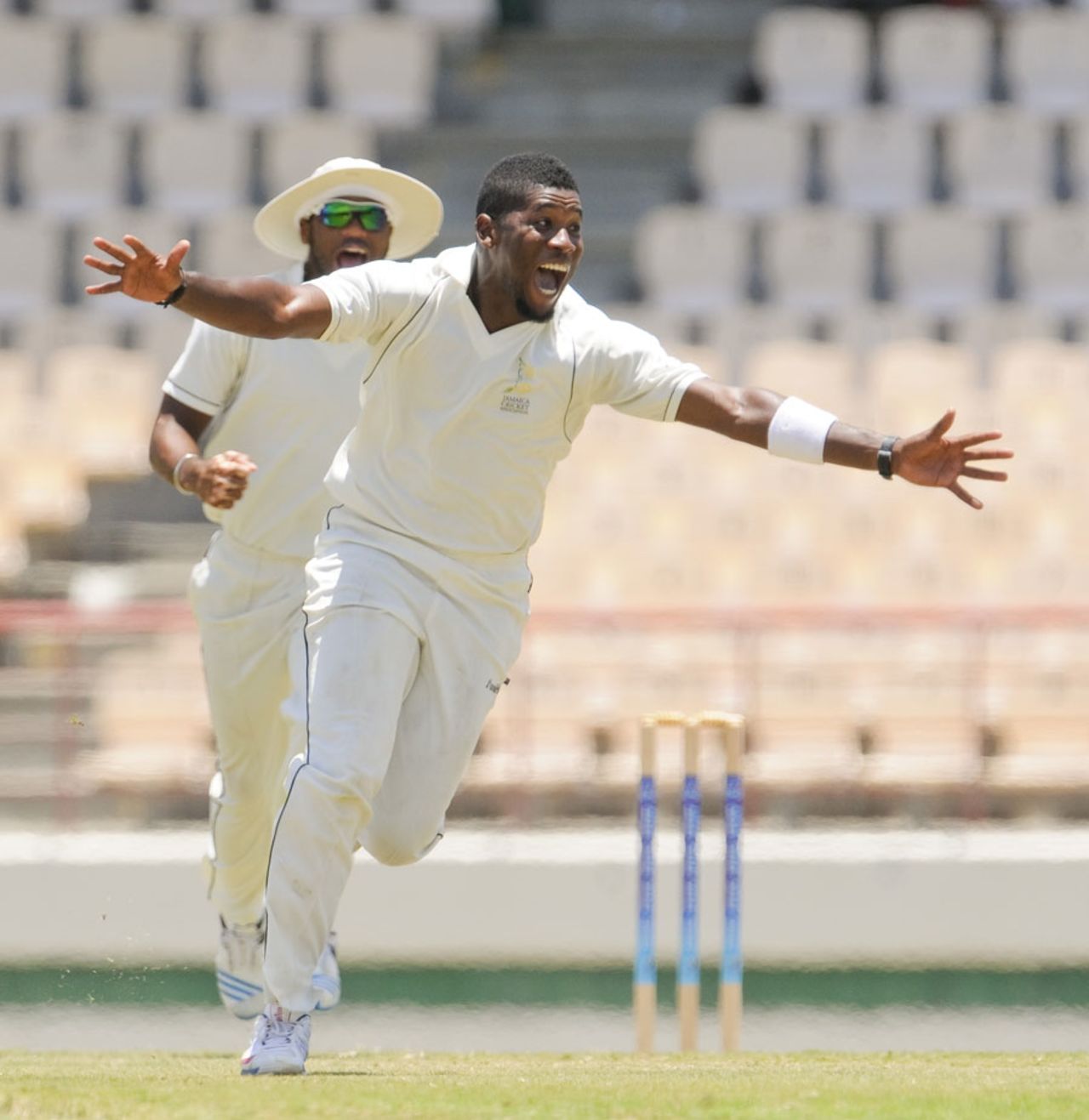 Damion Jacobs finished with 8 for 47, Windward Islands v Jamaica, Regional Four Day Competition, Final, St Lucia, 3rd day, April 29, 2014