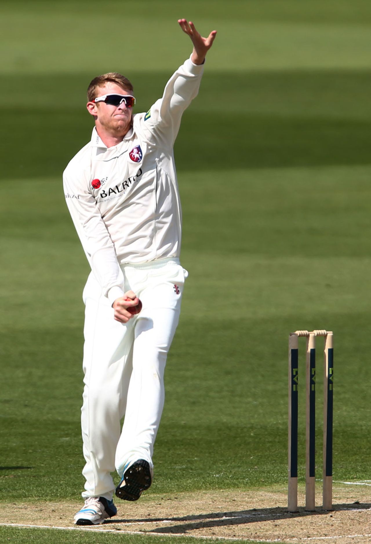 Adam Riley removed Surrey's middle order, Kent v Surrey, County Championship, Division Two, Canterbury, 1st day, May 4, 2014