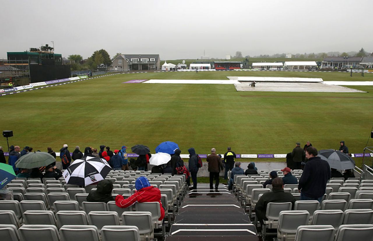 It was a damp morning in Aberdeen, Scotland v England, only ODI, Aberdeen, May 9, 2014