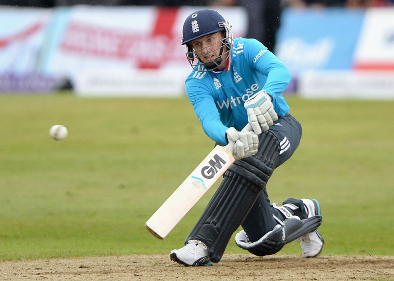 Joe Root helped give England's innings a lively finish, Scotland v England, only ODI, Aberdeen, May 9, 2014