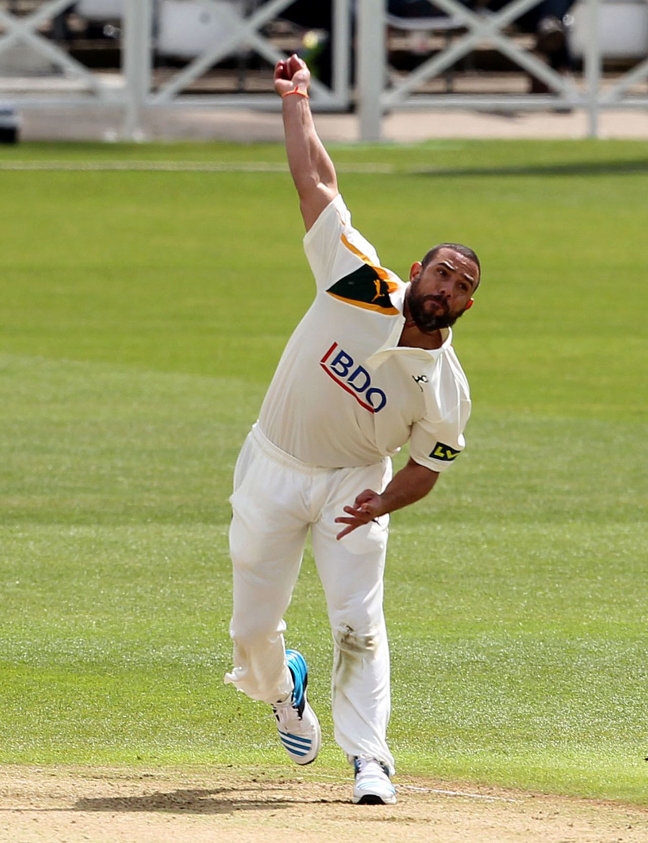 Andre Adams was making his first appearance of the season, Nottinghamshire  v Northamptonshire, County Championship, Division One, Trent Bridge, 2nd day, May 12, 2014
