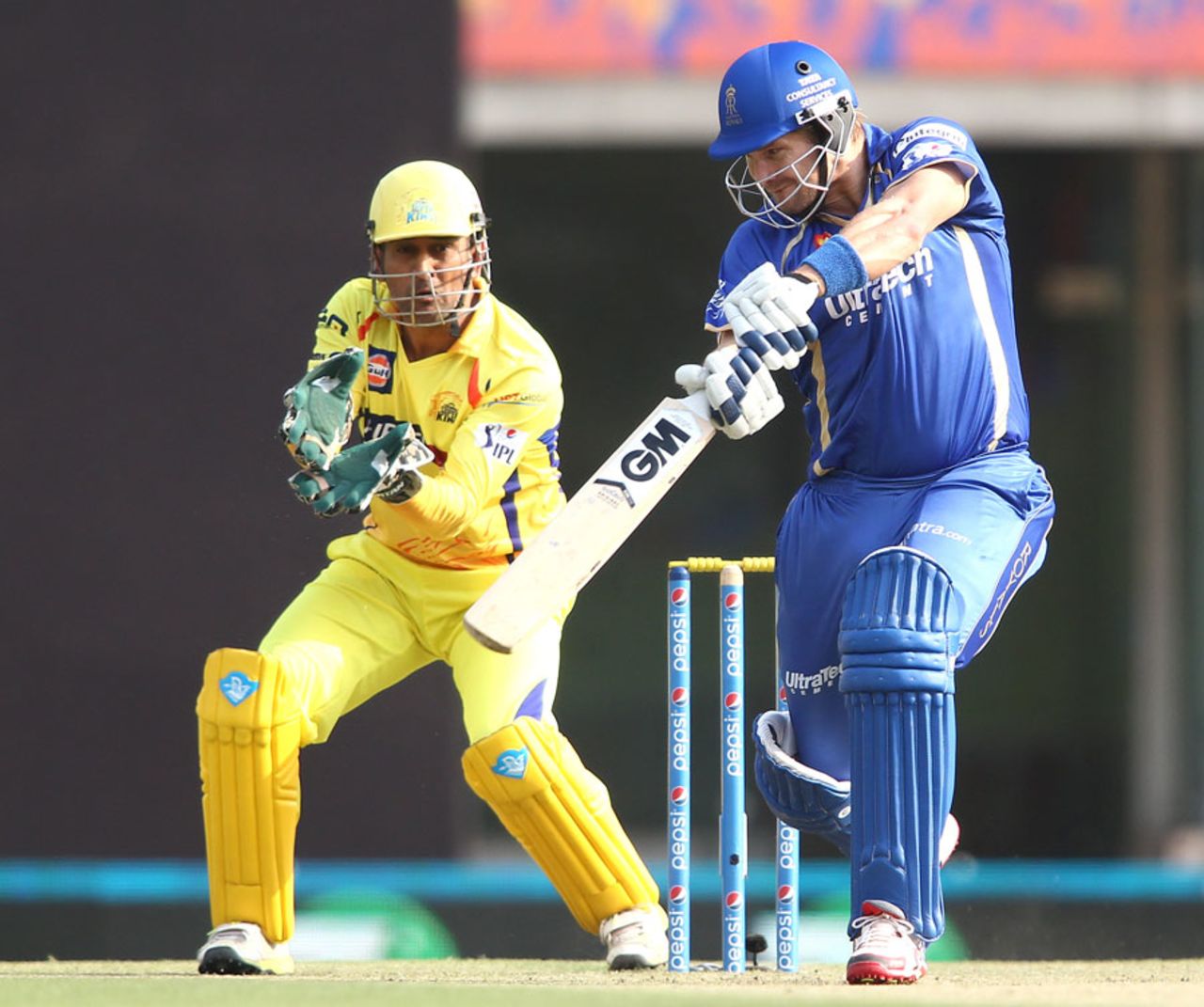 Shane Watson opened the innings and struck a half-century, Chennai Super Kings v Rajasthan Royals, IPL 2014, Ranchi, May 13, 2014