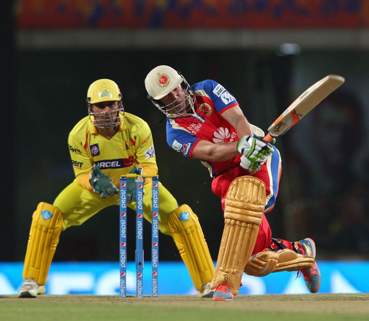 AB de Villiers goes on the attack, Chennai Super Kings v Royal Challengers  Bangalore, IPL 2014, Ranchi, May 18, 2014