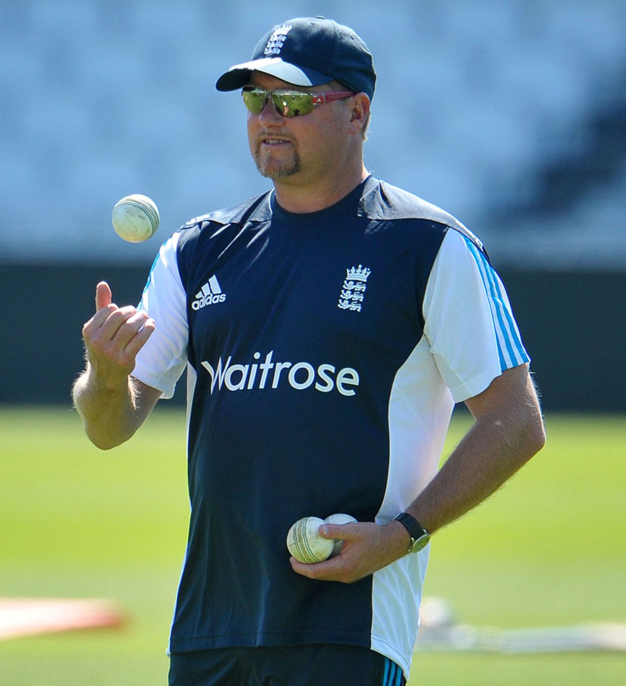 The England fast bowling coach David Saker, The Oval, May 18, 2014