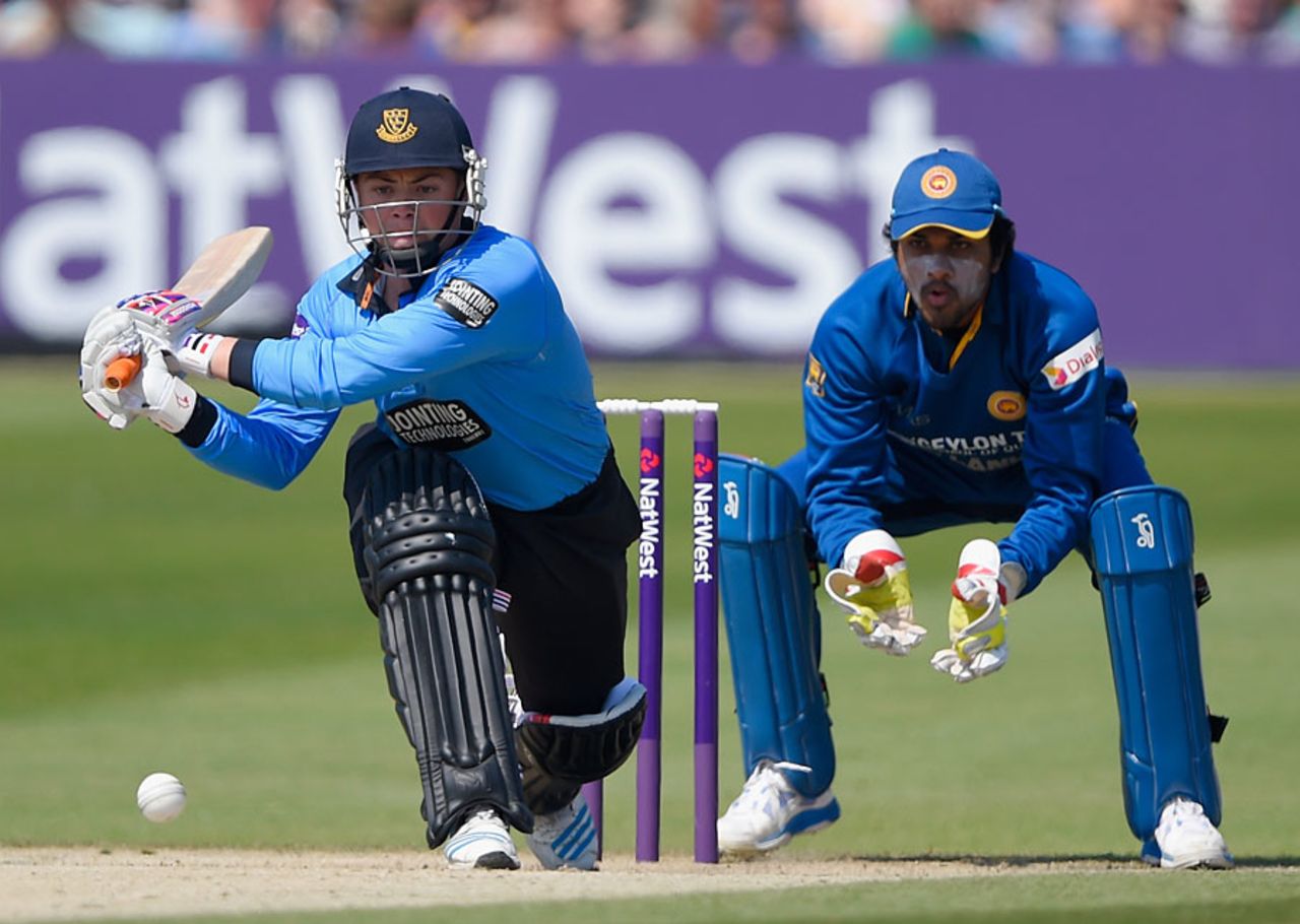 Matt Machan top-scored for Sussex with 63, Sussex v Sri Lankans, Tour match, Hove, May 18, 2014