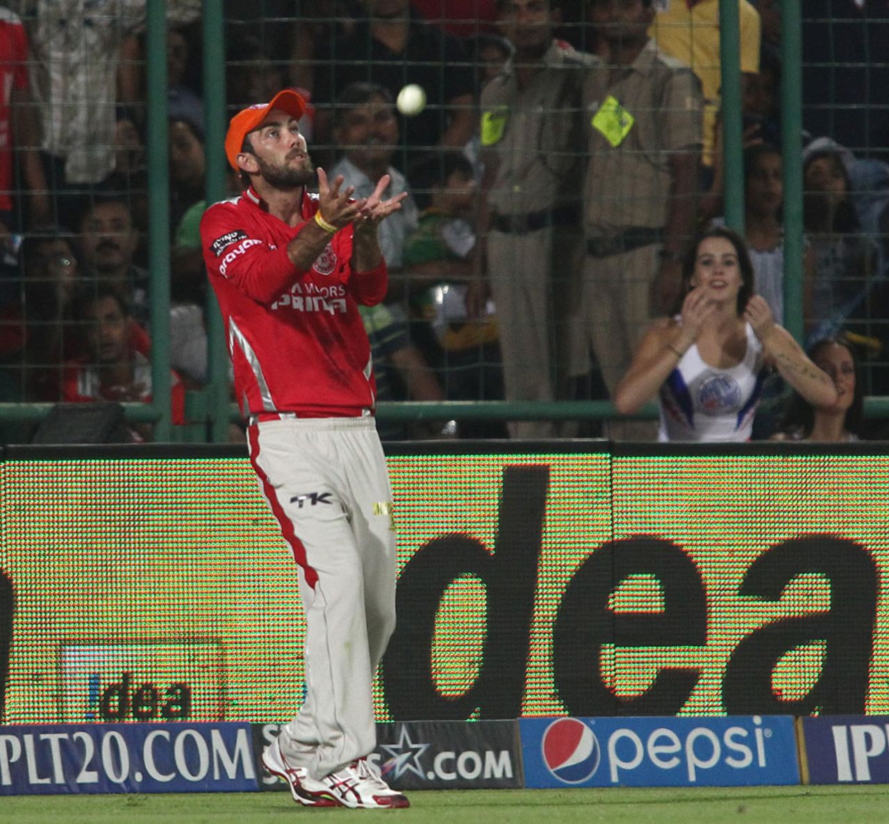 Glenn Maxwell took three catches, Delhi Daredevils v Kings XI Punjab, IPL 2014, Delhi, May 19, 2014