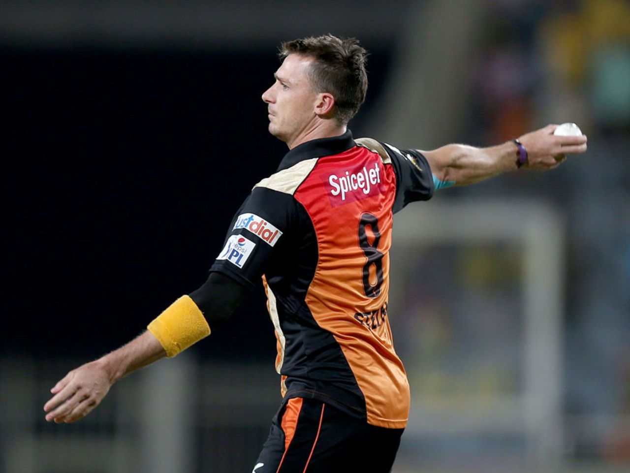 Dale Steyn leaked 24 runs in the final over, Chennai Super Kings v Sunrisers Hyderabad, IPL 2014, Ranchi, May 22, 2014
