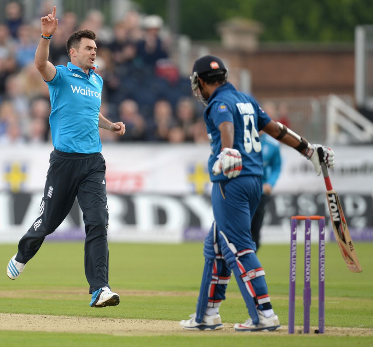 James Anderson had Lahiru Thirimanne caught at slip, England v Sri Lanka, 2nd ODI, Chester-le-Street, May 25, 2014