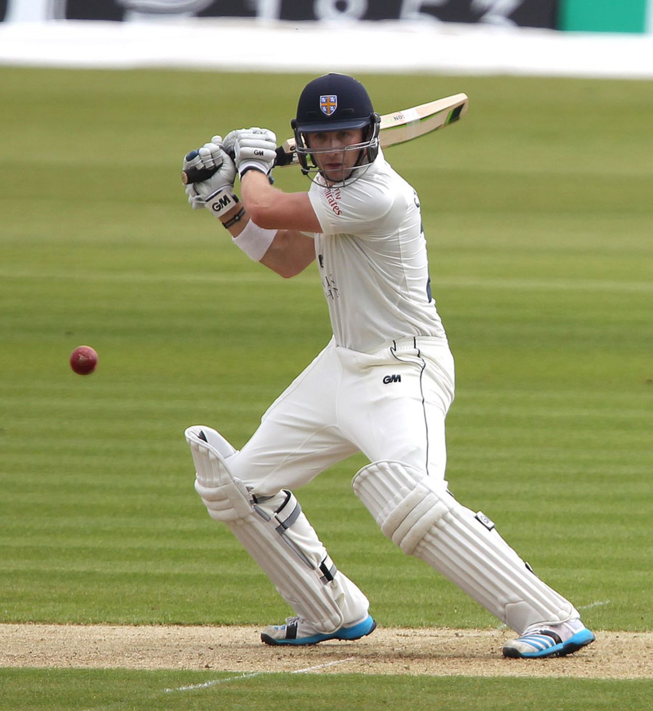 Mark Stoneman cuts on his way to 187, Durham v Middlesex, County Championship, Division One, Chester-le-Street, 1st day, June 1, 2014