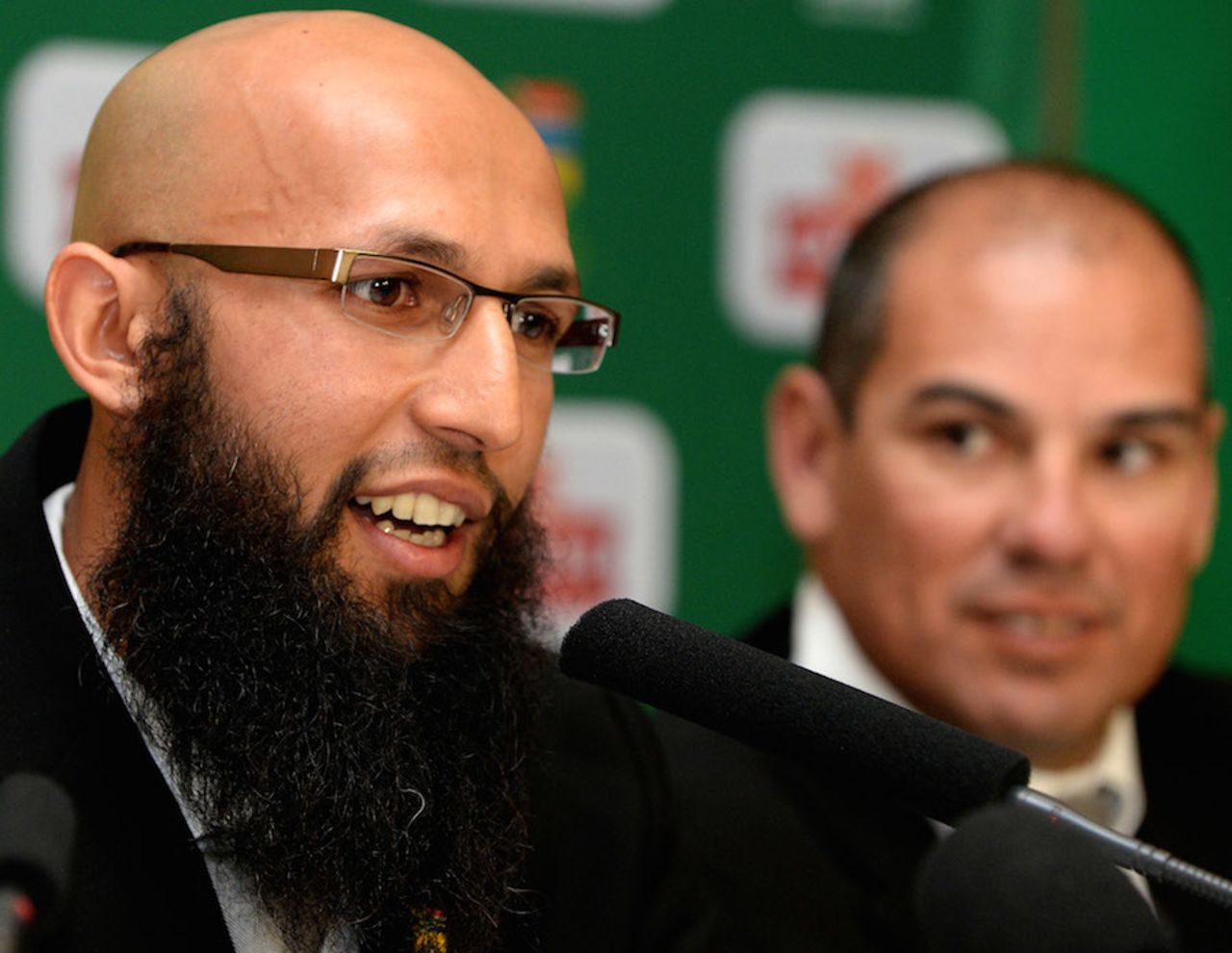 Hashim Amla address the media after being names South Africa Test captain, Johannesburg, June 3, 2014