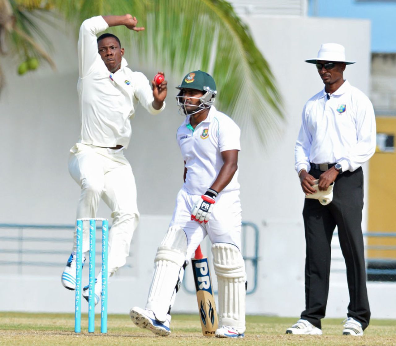 Sheldon Cottrell picked up 4 for 51, Sagicor HPC v Bangladesh A, Barbados, 4th day, June 5, 2014