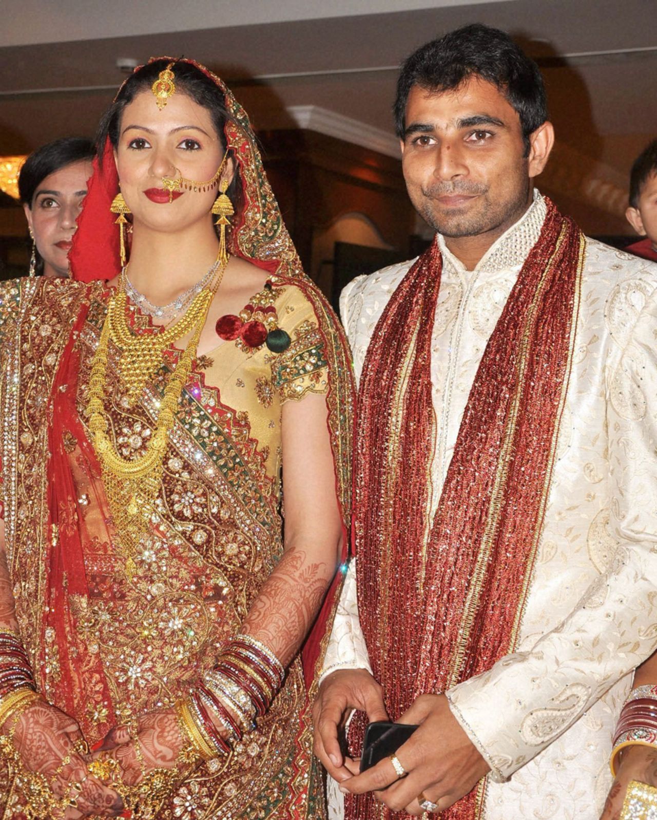 Mohammed Shami with his bride, Hasin Jahan, Moradabad, June 6, 2014