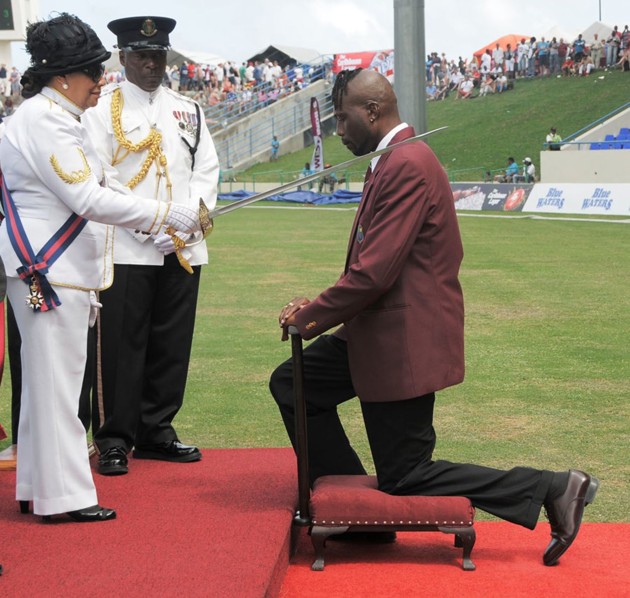 Curtly Ambrose is knighted, Antigua, February 28, 2014