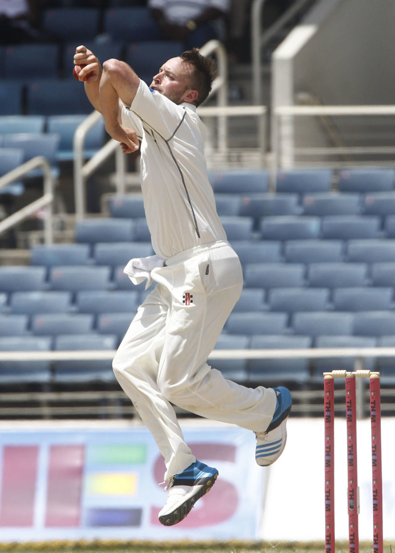 Mark Craig has a bowl on his Test debut, West Indies v New Zealand, 1st Test, Kingston, 3rd day, June 10, 2014