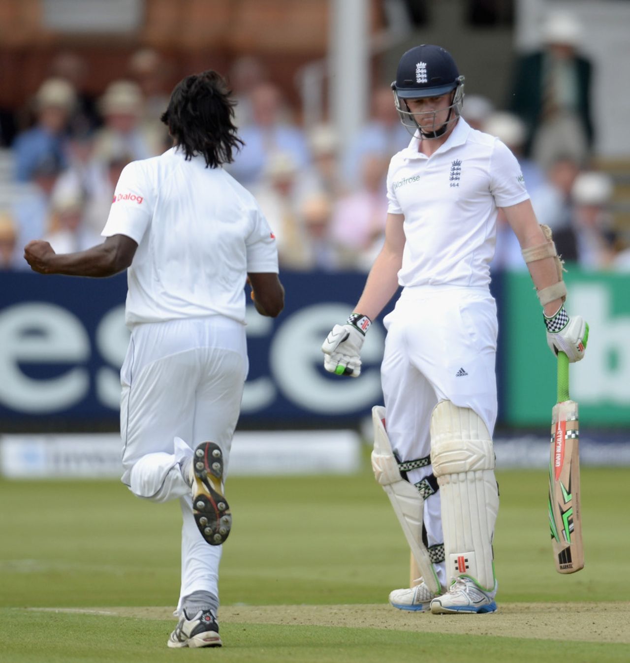 Sam Robson's first Test innings was ended for 1 when he edged Nuwan Pradeep, England v Sri Lanka, 1st Investec Test, Lord's, 1st day, June 12, 2014