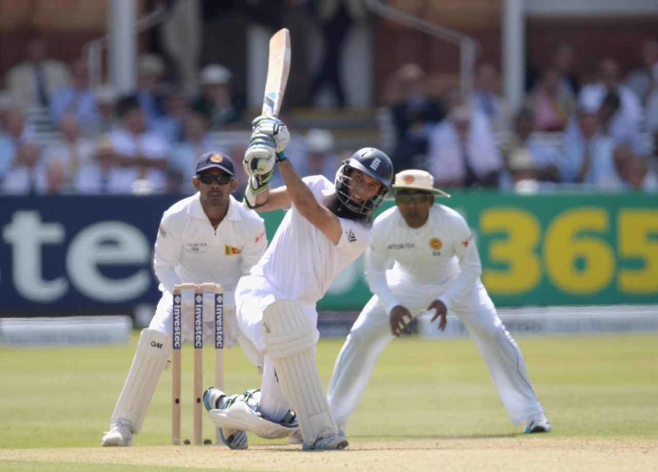 Moeen Ali struck several boundaries in his 48, England v Sri Lanka, 1st Investec Test, Lord's, 1st day, June 12, 2014