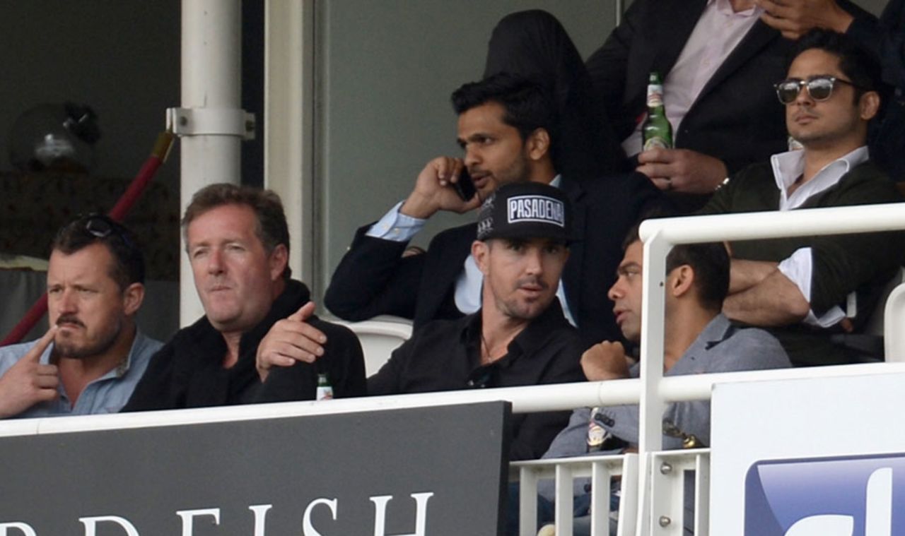Kevin Pietersen was present in a non-playing capacity at Lord's, England v Sri Lanka, 1st Investec Test, Lord's, 4th day, June 15, 2014