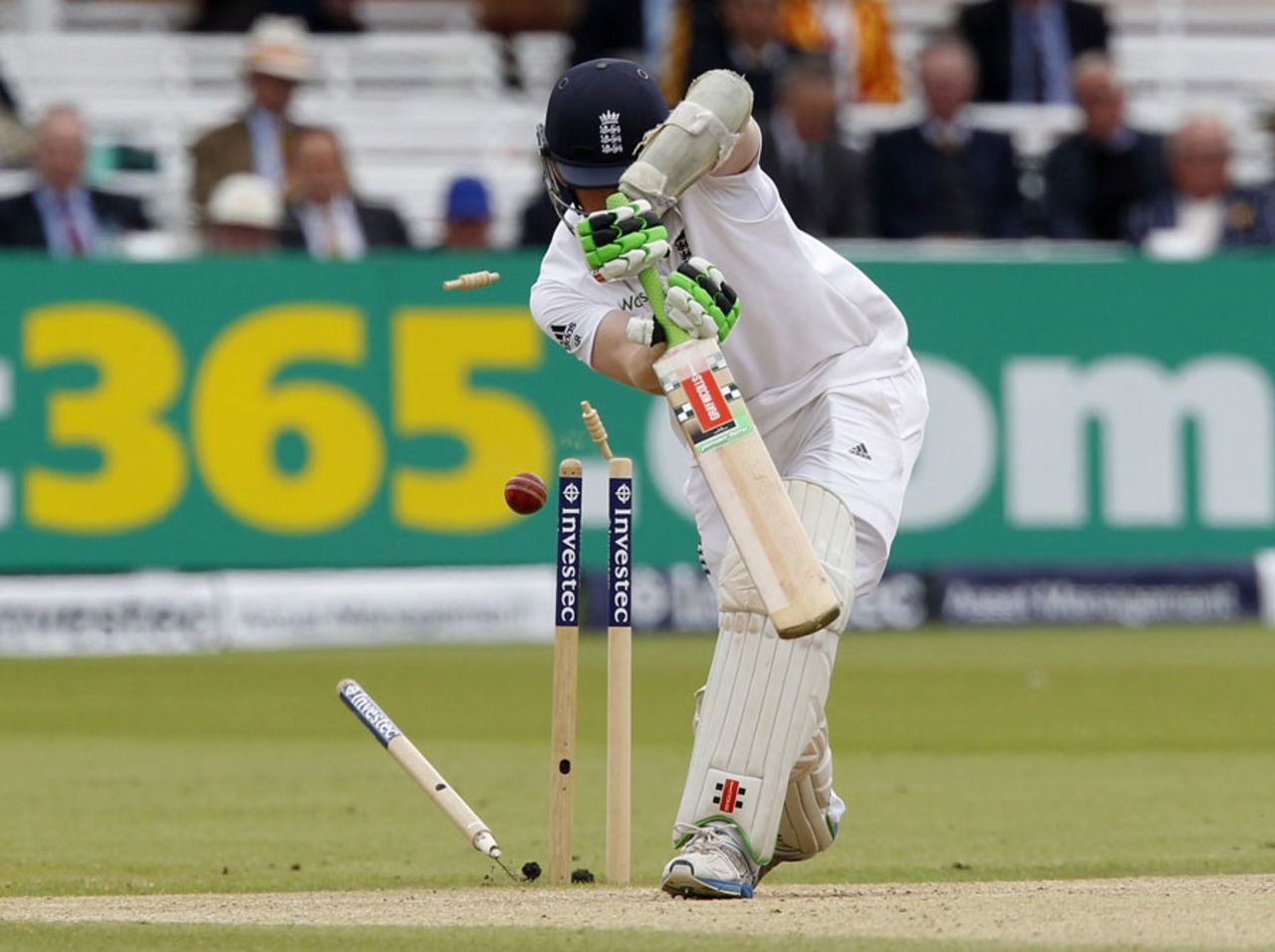 Sam Robson was bowled off an inside edge, England v Sri Lanka, 1st Investec Test, Lord's, 4th day, June 15, 2014