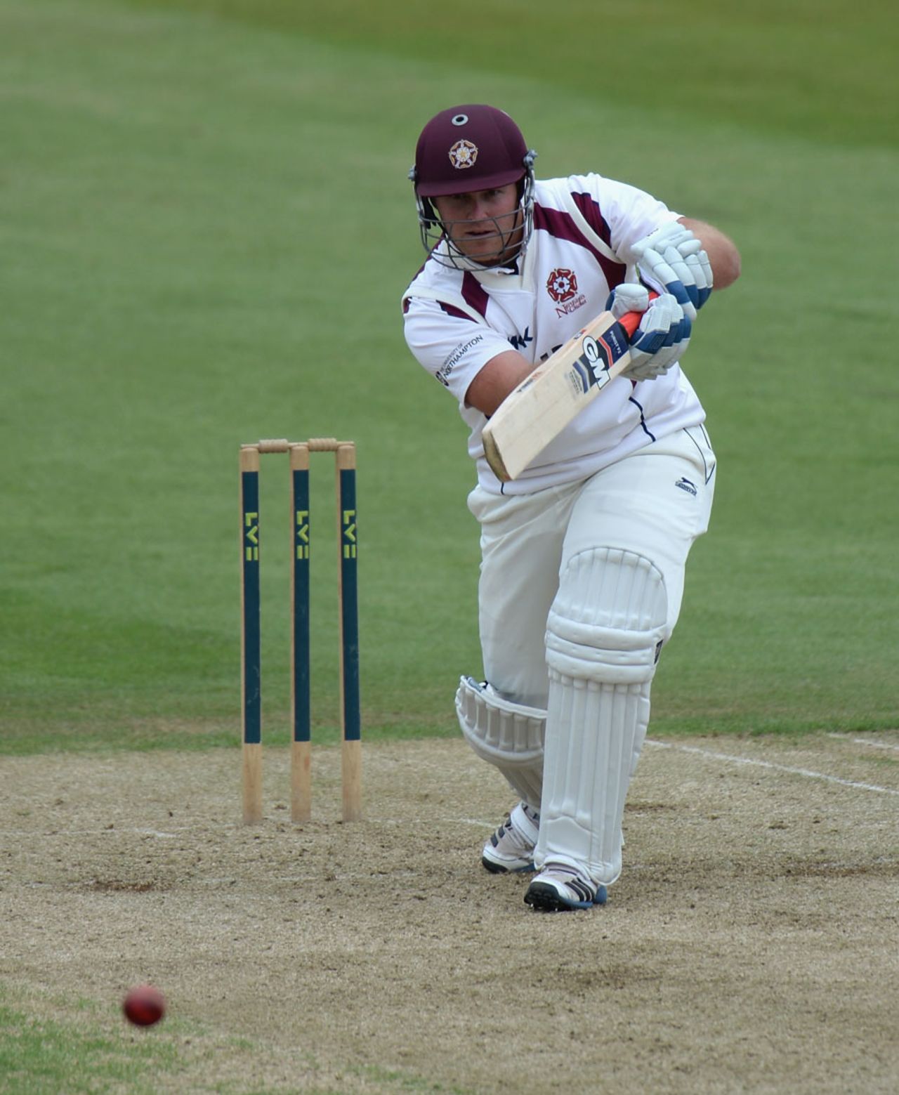 Richard Levi struck eight fours in his 43, Northamptonshire v Warwickshire, County Championship, Division One, 1st day, Wantage Road, June 15, 2014
