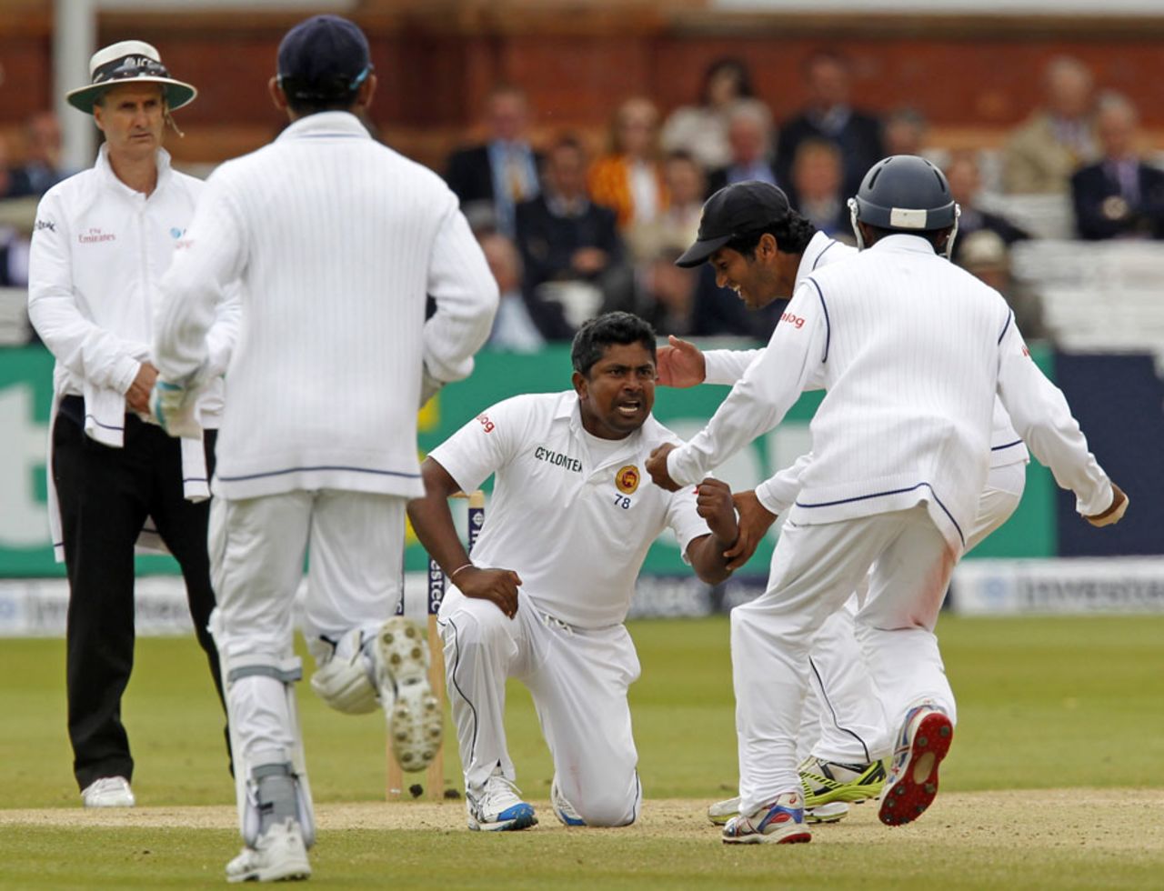 Rangana Herath was fired up at getting Moeen Ali, England v Sri Lanka, 1st Investec Test, Lord's, 4th day, June 15, 2014