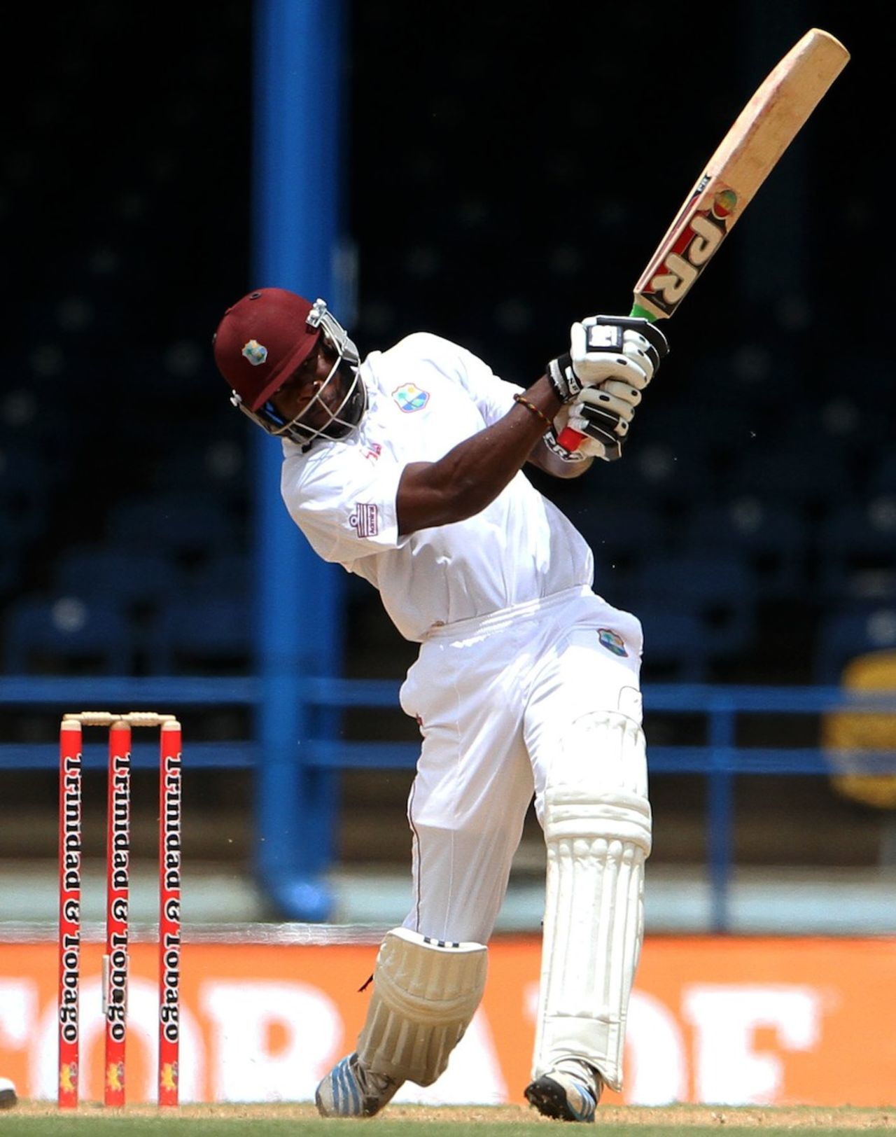 Kirk Edwards scored an attacking half-century, West Indies v New Zealand, 2nd Test, Trinidad, 2nd day, June 17, 2014